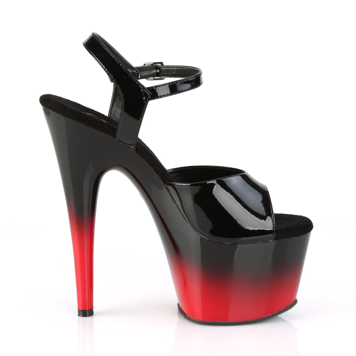 ADORE-709BR-H Pleaser 7" Heel Black Patent Pole Dancing Shoe-Pleaser- Sexy Shoes Fetish Heels