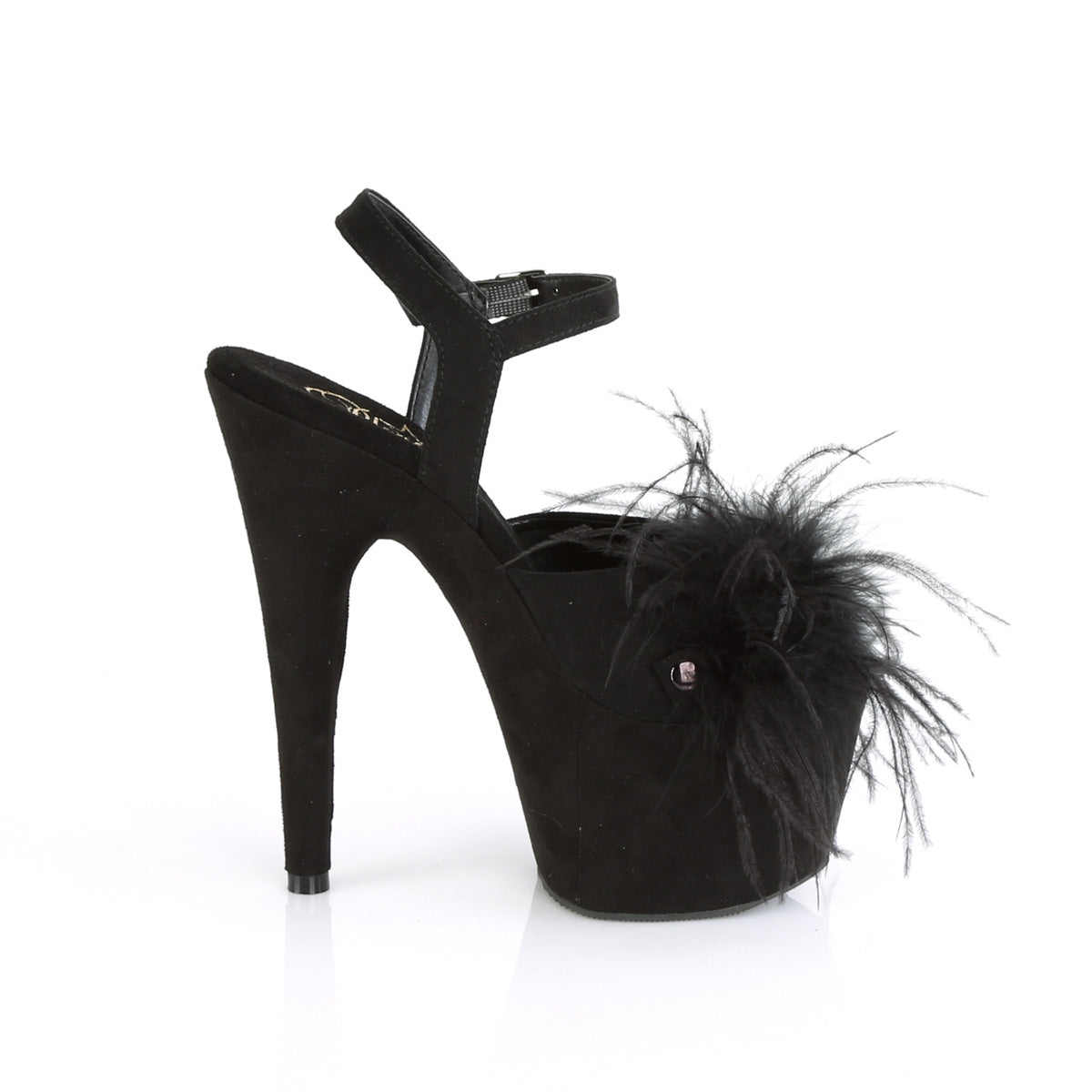 ADORE-709F Pleaser 7 Inch Heel Black Pole Dancing Shoes-Pleaser- Sexy Shoes Fetish Heels