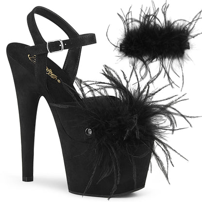 ADORE-709F приятный 7 дюймовый каблук черный полюс танцует обувь