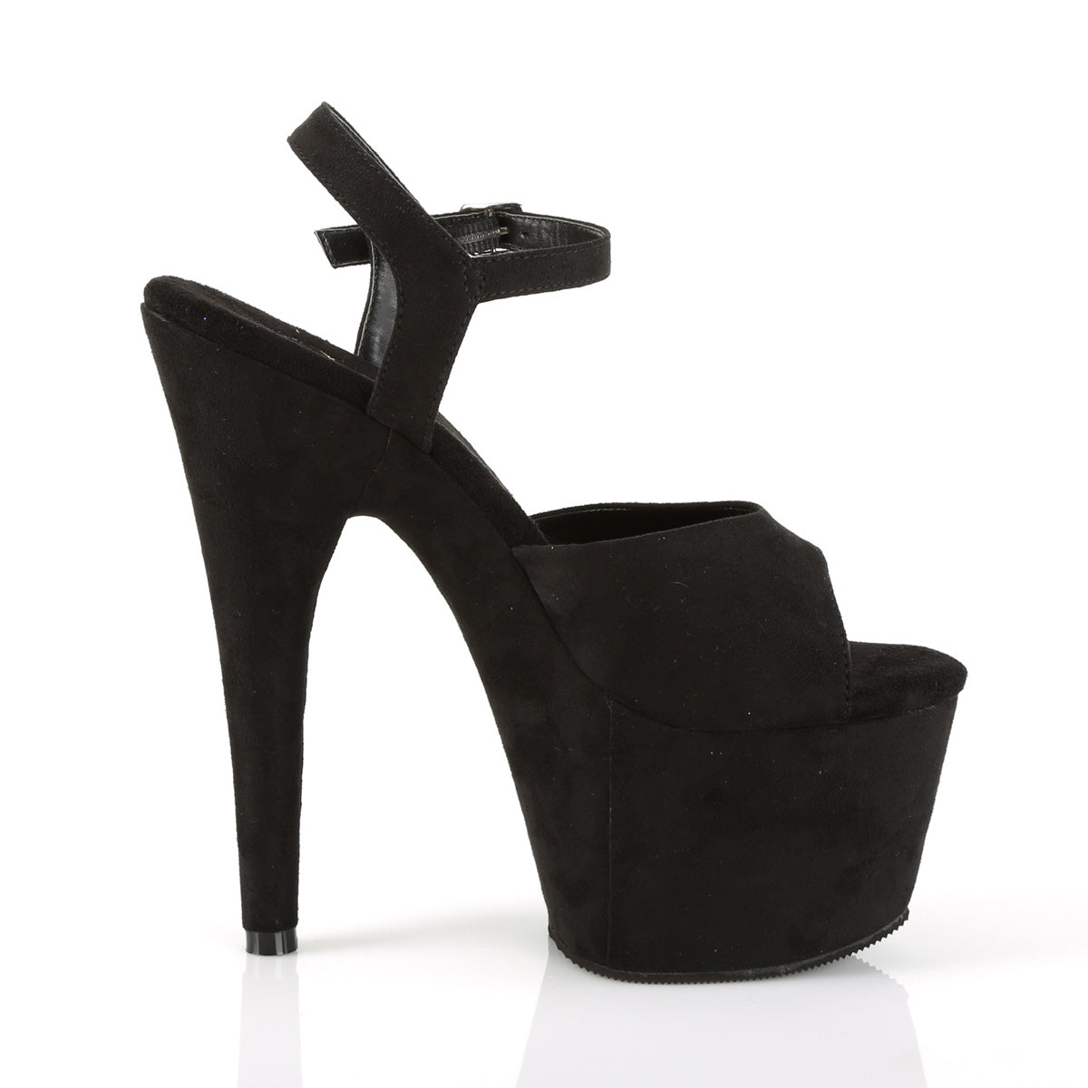 ADORE-709FS Pleaser 7 Inch Heel Black Pole Dancing Shoes-Pleaser- Sexy Shoes Fetish Heels
