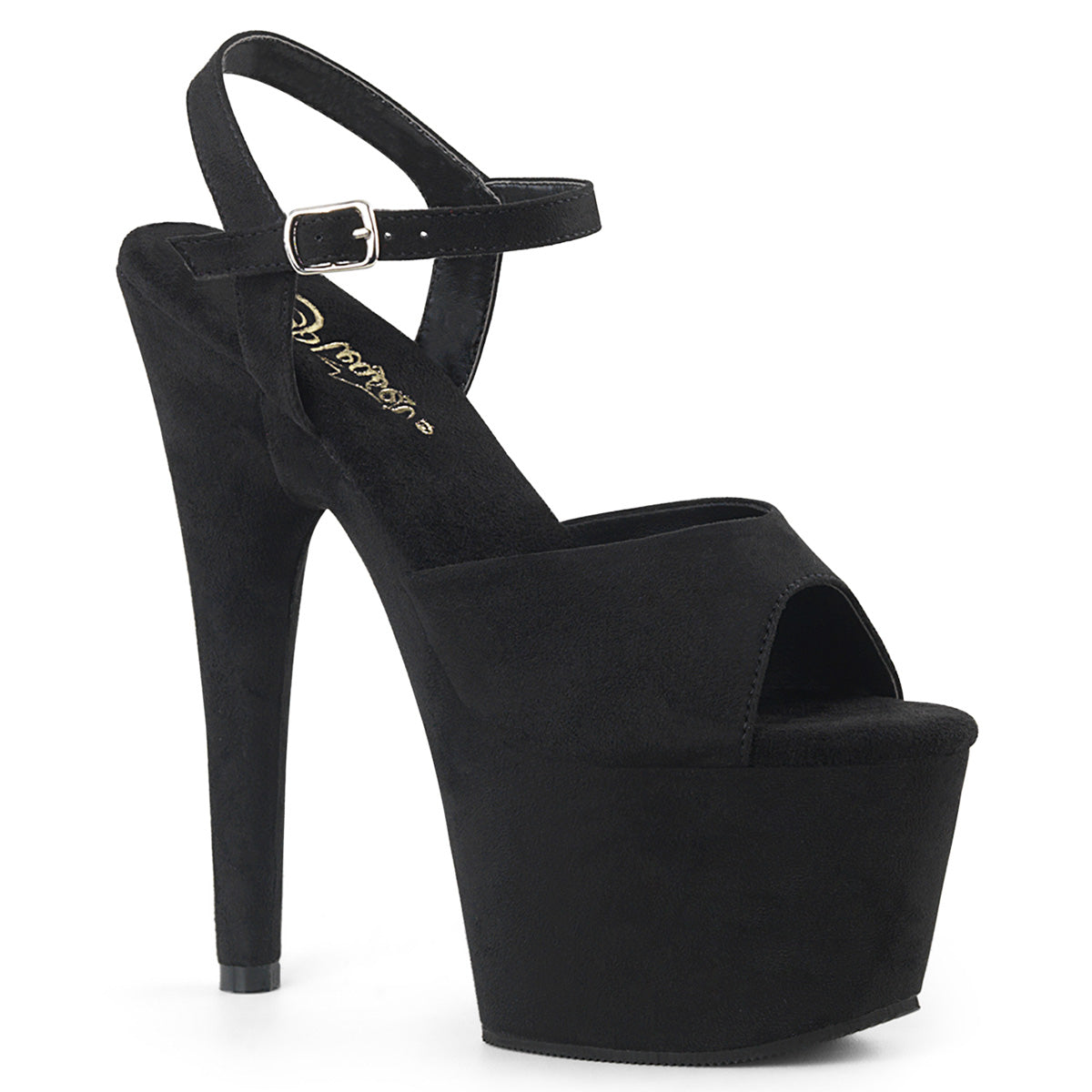 ADORE-709FS Pleaser 7 Inch Heel Black Pole Dancing Shoes-Pleaser- Sexy Shoes