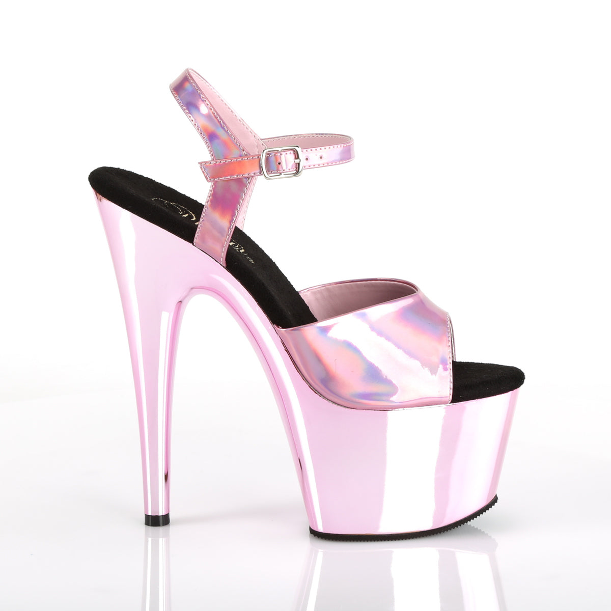 ADORE-709HGCH Pleaser 7" Heel Baby Pink Pole Dancing Shoes-Pleaser- Sexy Shoes Fetish Heels
