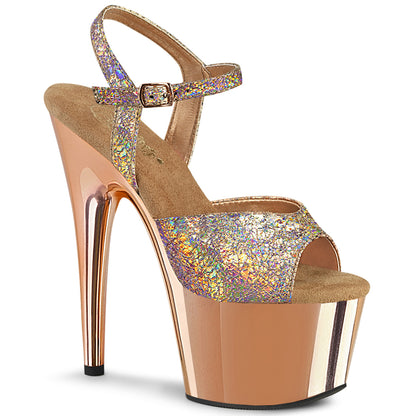 ADORE-709HM Pleaser Rose Gold Metallic Platforms Exotic Dancing Heels