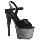 Black Silver 7 Inch Exotic Dancing Platform Shoes -  Pleaser ADORE-709OMBRE
