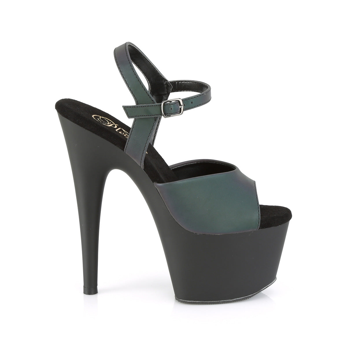 ADORE-709REFL 7 Inch Green Multi Reflective Pole Dancer Shoe-Pleaser- Sexy Shoes Fetish Heels