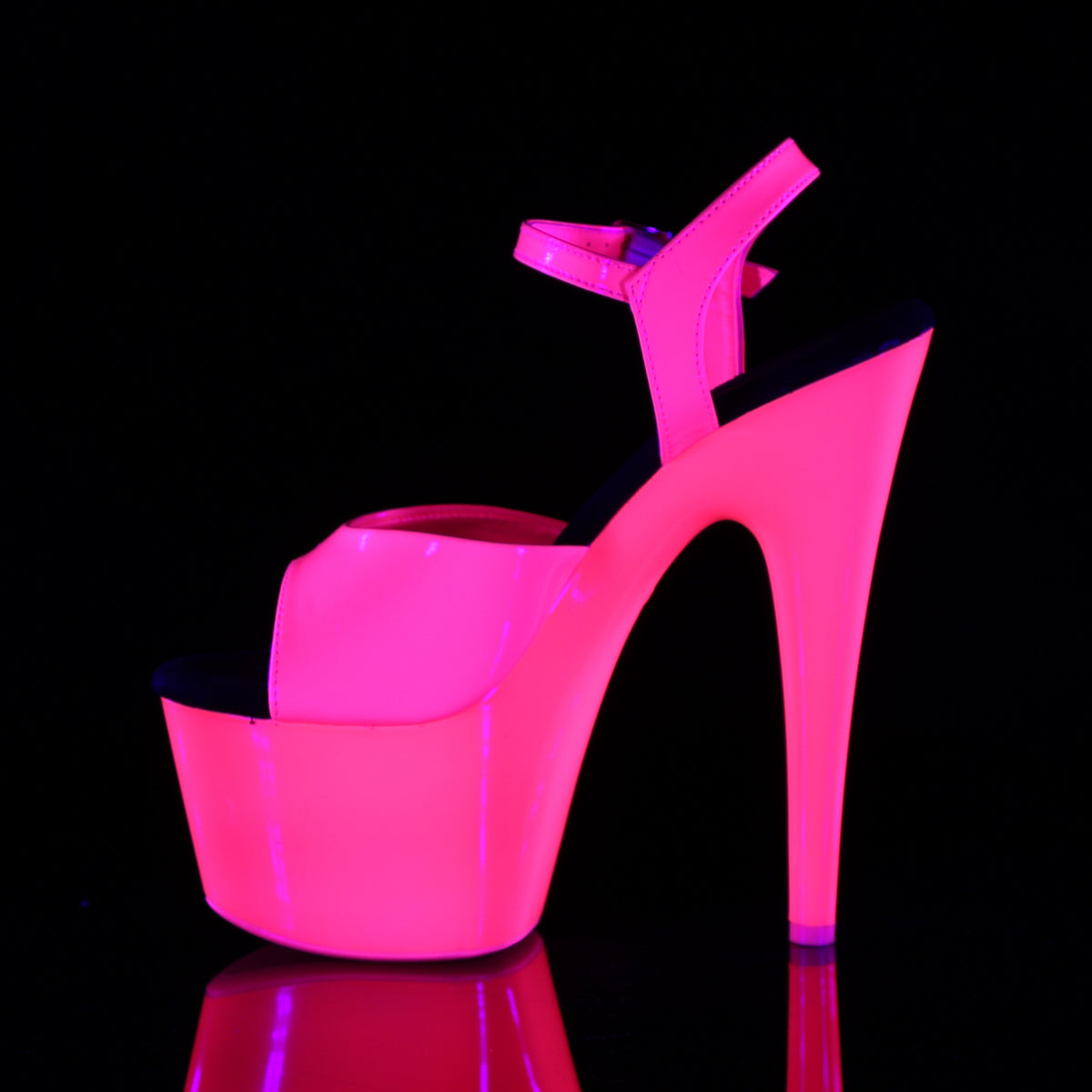 ADORE-709UV 7 Inch Heel Neon Hot Pink Pole Dancing Platforms-Pleaser- Sexy Shoes Pole Dance Heels