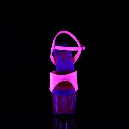 ADORE-709UVT Pleaser Neon Hot Pink Patent Tinted Platforms Exotic Dancing Heels
