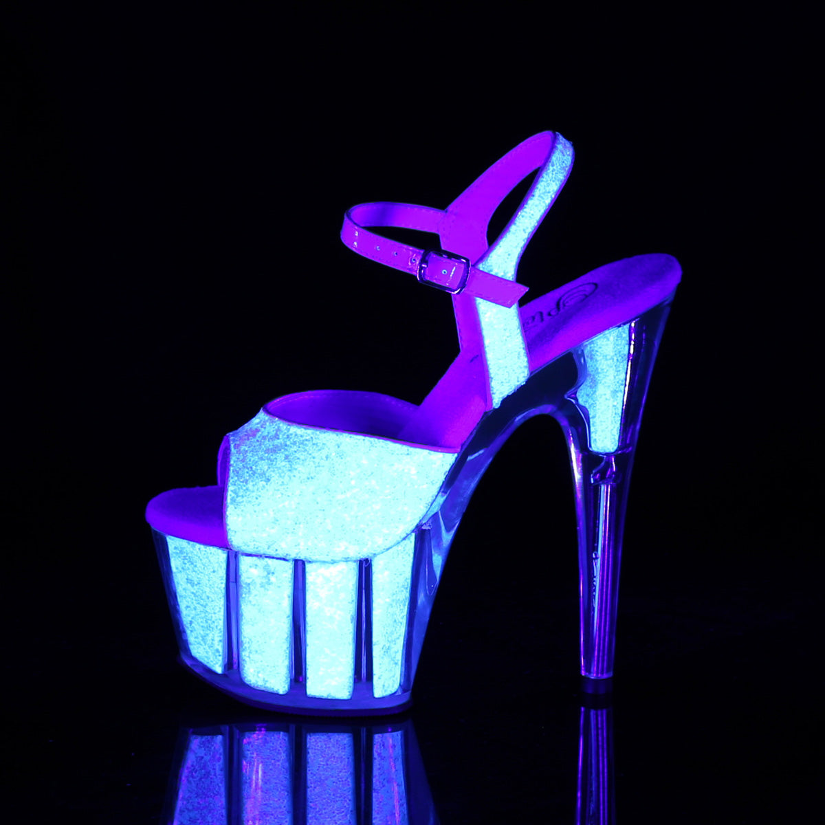 ADORE-710UVG 7 Inch Heel Neon Opal Glitter Pole Dancing Shoe-Pleaser- Sexy Shoes Pole Dance Heels