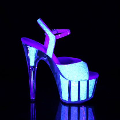 ADORE-710UVG 7 Inch Heel Neon Opal Glitter Pole Dancing Shoe-Pleaser- Sexy Shoes Fetish Heels