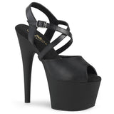 Black 7 Inch Pole Dancer Platform Shoes -  Pleaser ADORE-724