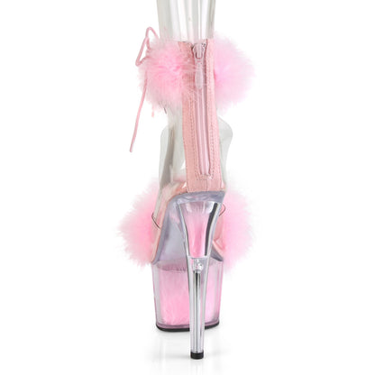 ADORE-724F Pleaser 7" Heel Clear Baby Pink Pole Dancing Shoe-Pleaser- Sexy Shoes Fetish Footwear