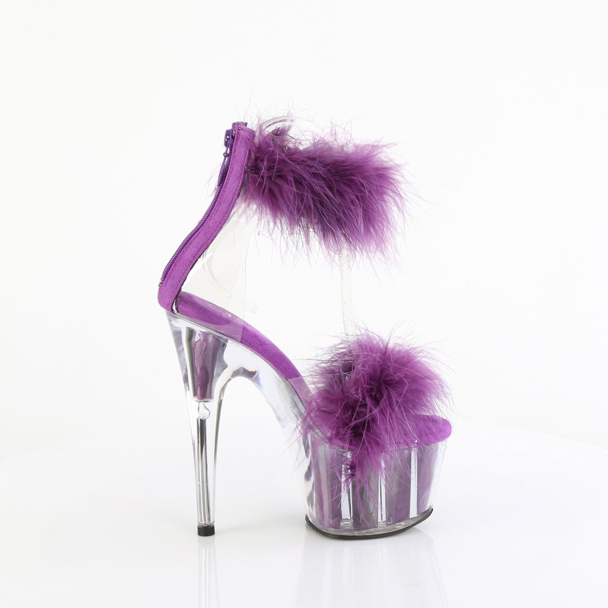 ADORE-724F Pleaser 7 Inch Purple Fur Exotic Dancing Heels