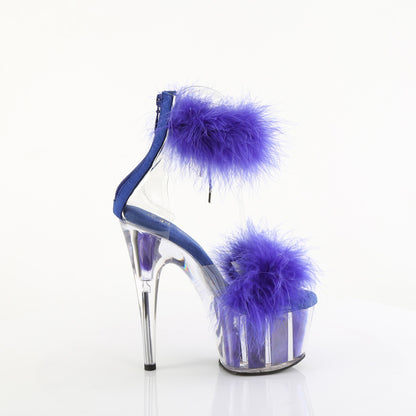 ADORE-724F Pleaser Royal Blue Fur Exotic Dancing 7 Inch Heels