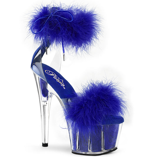 ADORE-724F Pleaser Royal Blue Fur Exotic Dancing 7 Inch Heels