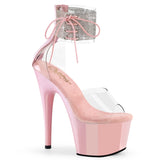 ADORE-724RS Pleaser Baby Pink 7 Inch Pole Dancing Bling Ankle Cuff Heels