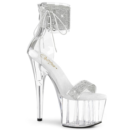 ADORE-727RS Pleasers Clear Platform Exotic Dancing Bling Cuff Heels