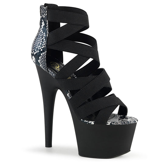 ADORE-748SP Pleaser 7 Inch Heel Black Strippers Sandals-Pleaser- Sexy Shoes