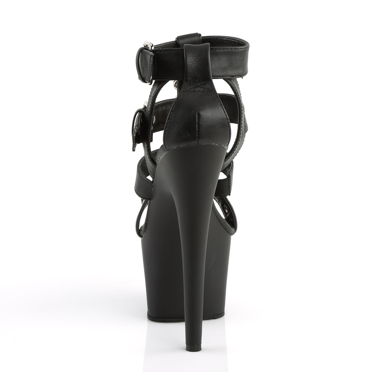ADORE-758 Pleaser 7 Inch Heel Black Strippers Sandals-Pleaser- Sexy Shoes Fetish Footwear