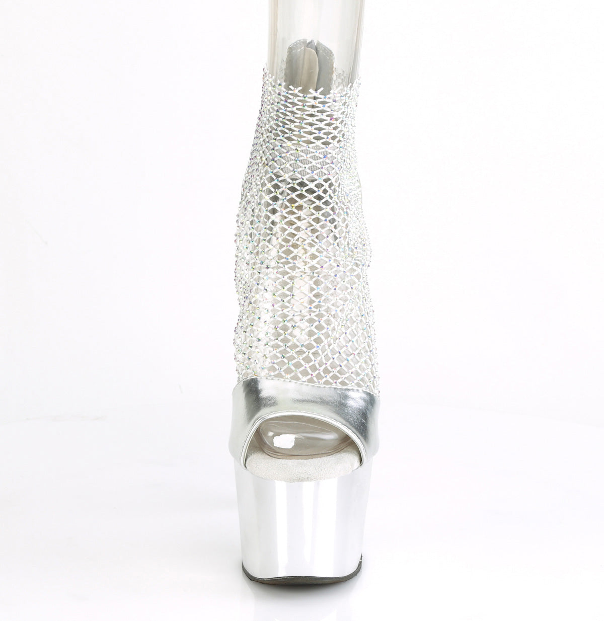 adore 765rm_pleaser_platforms_exotic_dancing_7_inch_ _7_1_2_inch_heel_pleasers_silver_metallic_pu rs_mesh_silver_chrome
