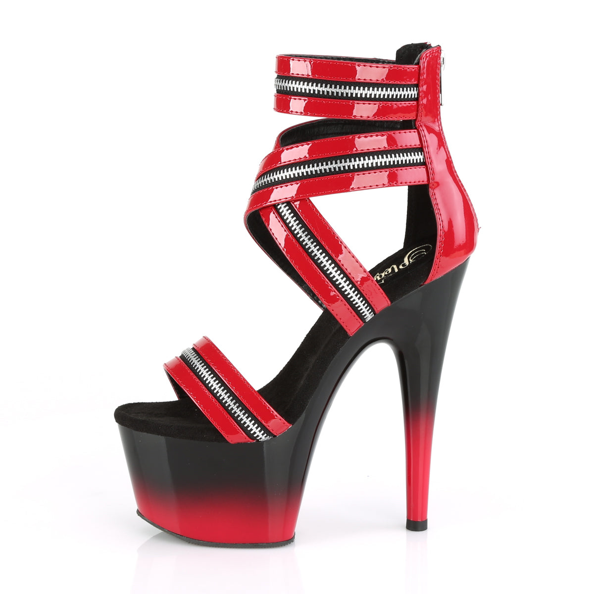 ADORE-766 Pleaser 7 Inch Heel Red Strippers Sandals-Pleaser- Sexy Shoes Pole Dance Heels
