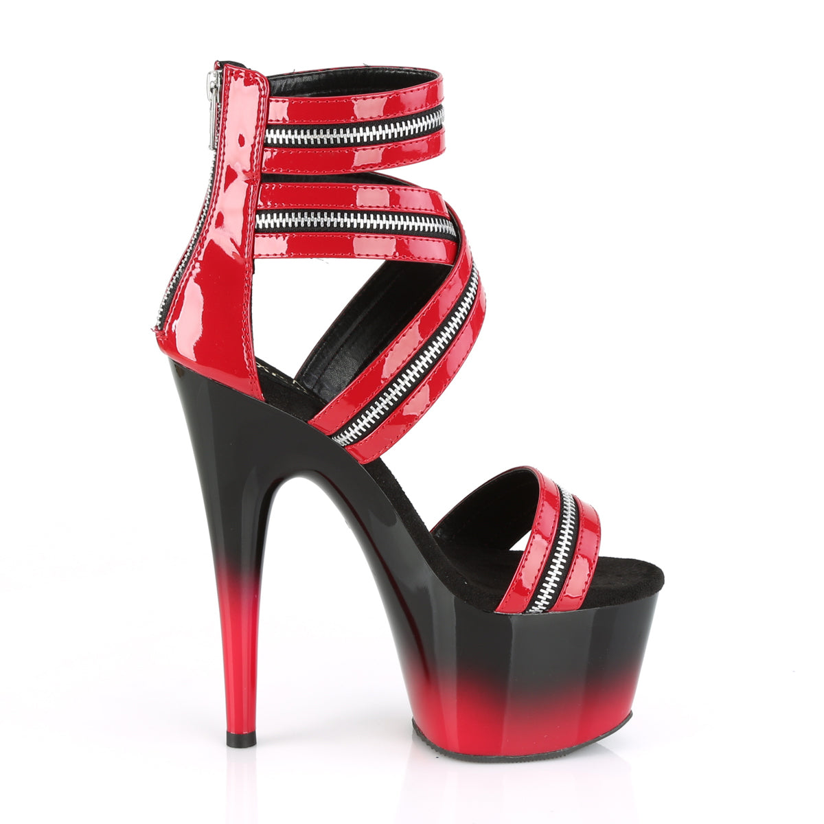 ADORE-766 Pleaser 7 Inch Heel Red Strippers Sandals-Pleaser- Sexy Shoes Fetish Heels