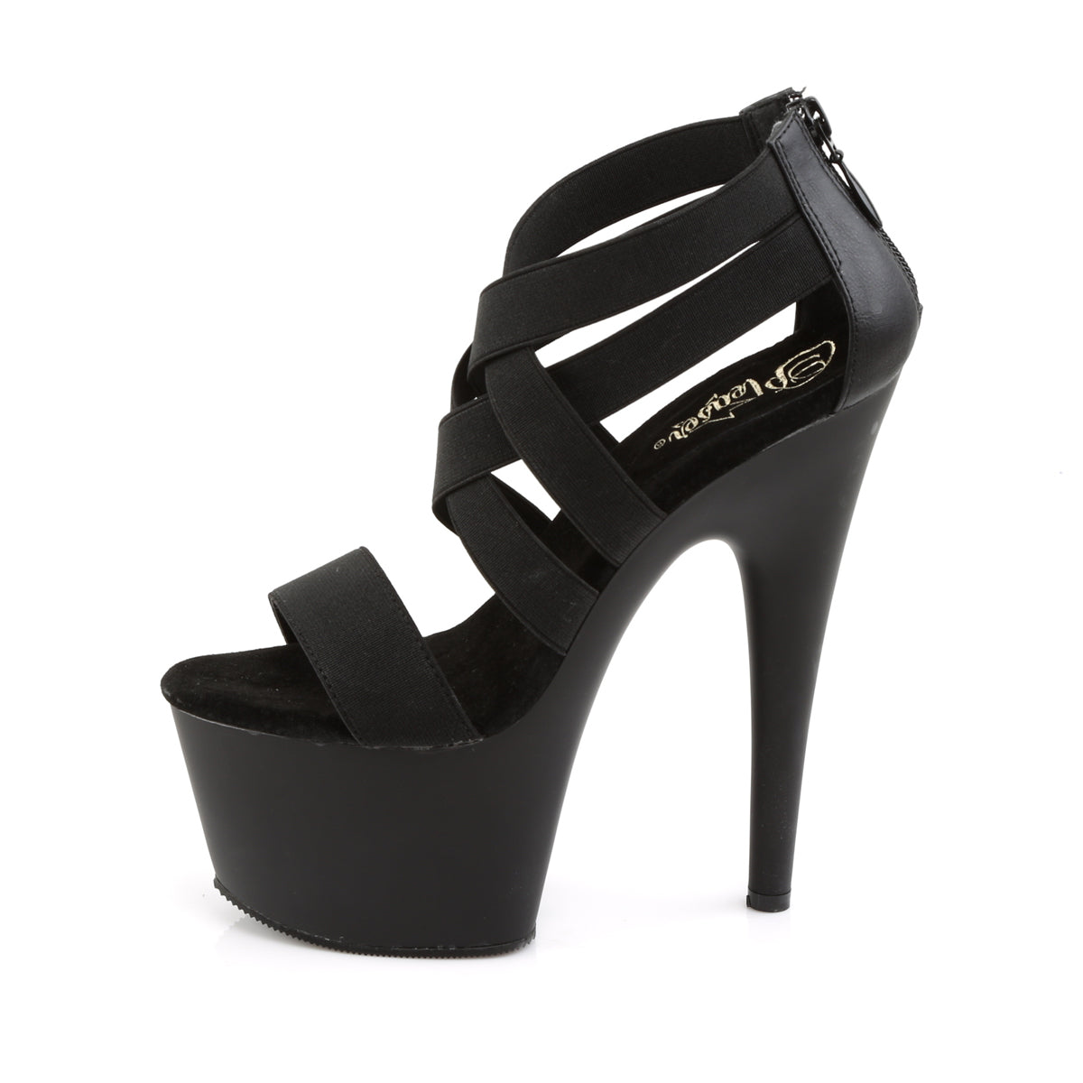 ADORE-769 Pleaser Sexy 7 Inch Heel Black Strippers Sandals-Pleaser- Sexy Shoes Pole Dance Heels