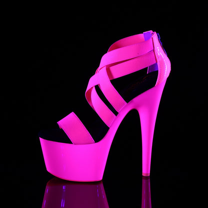 ADORE-769UV Sexy 7 Inch Heel Neon Hot Pink Pole Dancer Shoes-Pleaser- Sexy Shoes Pole Dance Heels