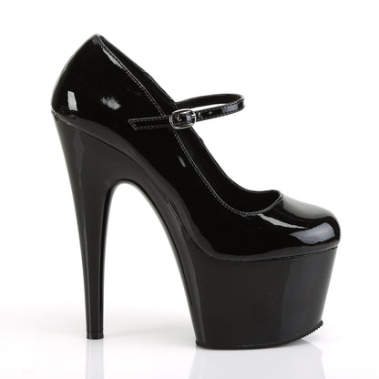 ADORE-787 Pleaser Sexy 7" Heel Black Patent Pole Dancer Shoe-Pleaser- Sexy Shoes Fetish Heels