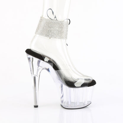 ADORE-791-2RS Pleaser Bling Ankle Cuff Pole Dancing Clear Platform Heels