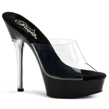 Allure-601 5.5 "Heel Clear and Black Pole Dancing Shoes