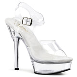 Clear 5.5 Inch Pole Dancing Platform Shoes -  Pleaser ALLURE-608