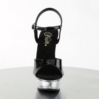 ALLURE-609 5.5" Heel Black and Clear Pole Dancer Shoes-Pleaser- Sexy Shoes Alternative Footwear