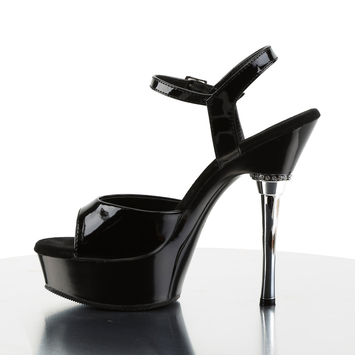 ALLURE-609 Pleaser 5.5" Heel Black Patent Pole Dancer Shoes-Pleaser- Sexy Shoes Pole Dance Heels