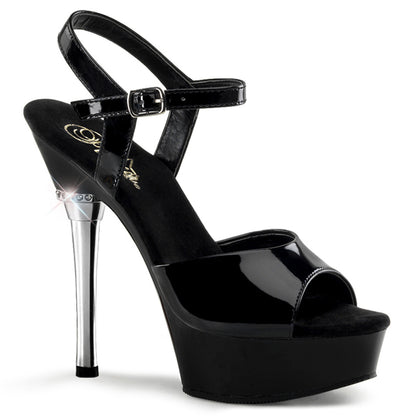 ALLURE-609 Pleasers 5.5" Heel Black Patent Pole Dancer Shoes