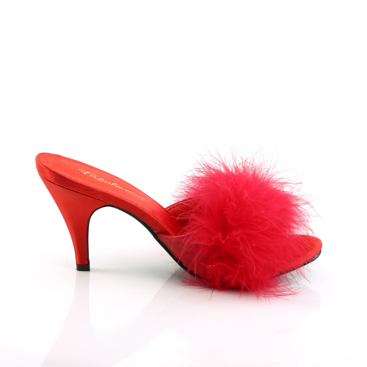 Red on sale fluffy shoes