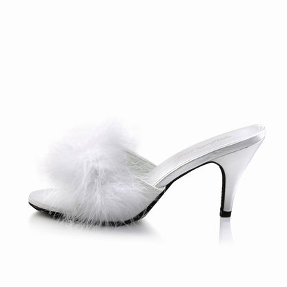 AMOUR-03 Fabulicious 3 Inch Heel White Faux Fur Sexy Shoes-Fabulicious- Sexy Shoes Pole Dance Heels