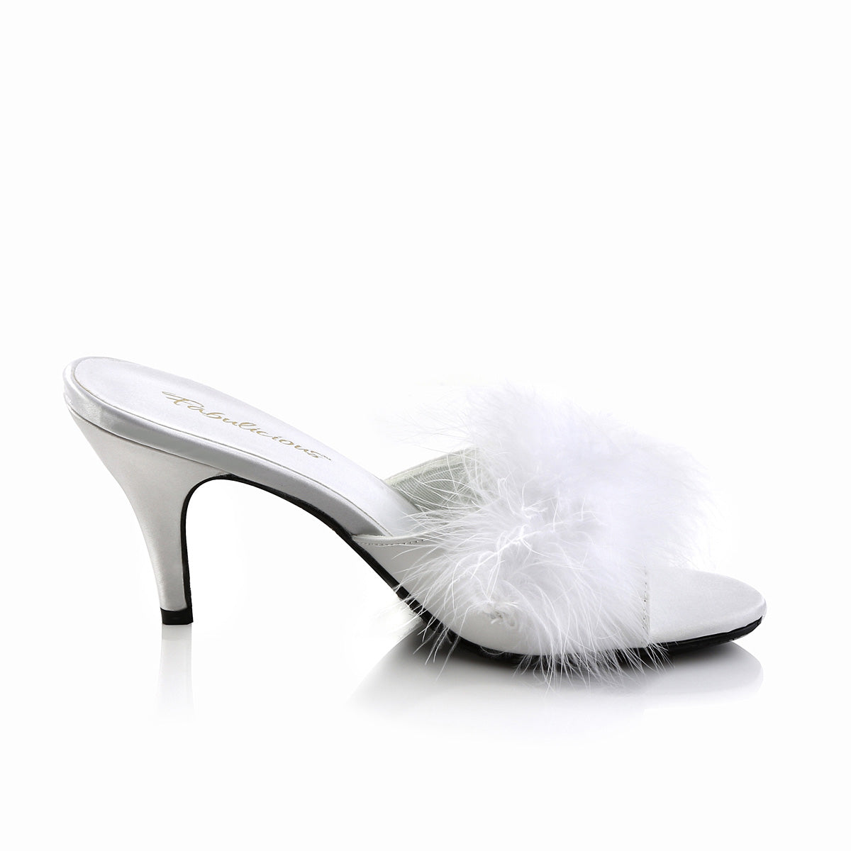 AMOUR-03 Fabulicious 3 Inch Heel White Faux Fur Sexy Shoes-Fabulicious- Sexy Shoes Fetish Heels