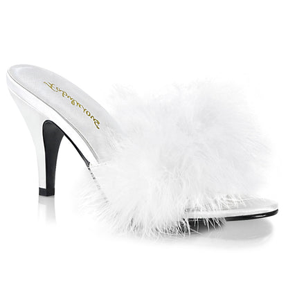 AMOUR-03 Fabulicious 3 Inch Heel White Faux Fur Sexy Shoes-Fabulicious- Sexy Shoes