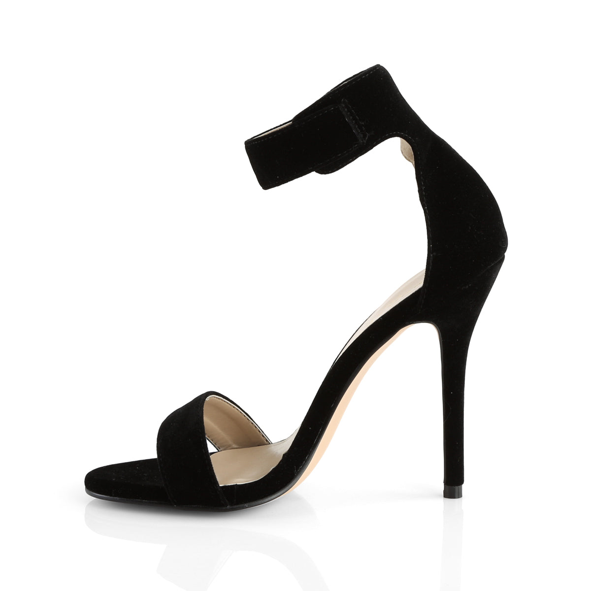 AMUSE-10 Pleaser Sexy 5" Heel Black Velvet Fetish Footwear-Pleaser- Sexy Shoes Pole Dance Heels
