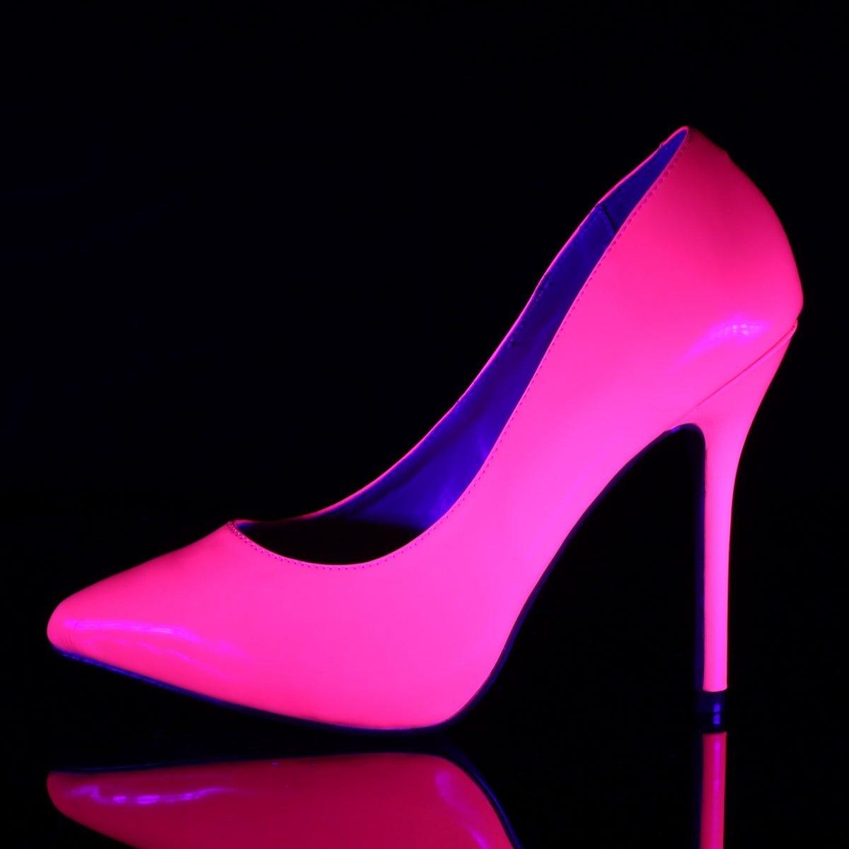 AMUSE-20 Pleaser Sexy 5" Heel Neon Fuchsia Fetish Footwear-Pleaser- Sexy Shoes Pole Dance Heels