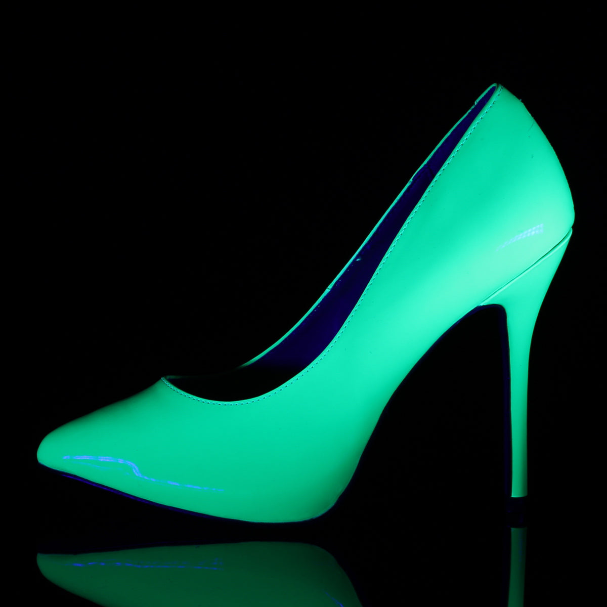 AMUSE-20 Pleaser Sexy 5 Inch Heel Neon Green Fetish Footwear-Pleaser- Sexy Shoes Pole Dance Heels