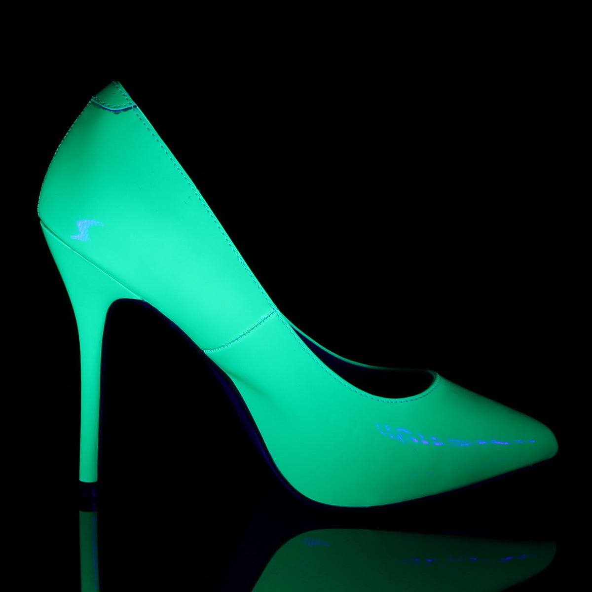 AMUSE-20 Pleaser Sexy 5 Inch Heel Neon Green Fetish Footwear-Pleaser- Sexy Shoes Fetish Heels