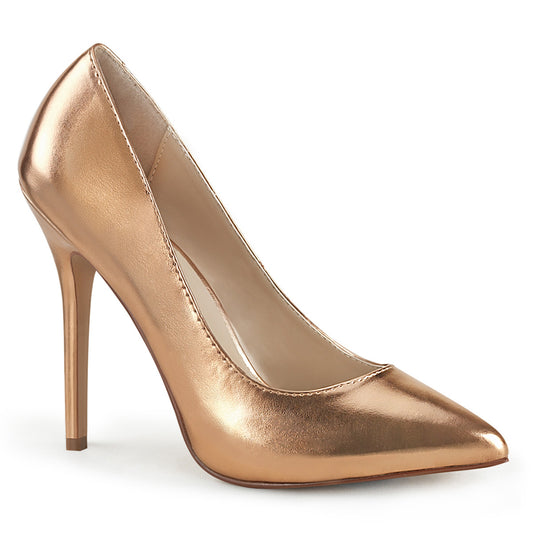 AMUSE-20 Pleaser 5" Heel Rose Gold Metallic Pole Dancer Shoe-Pleaser- Sexy Shoes