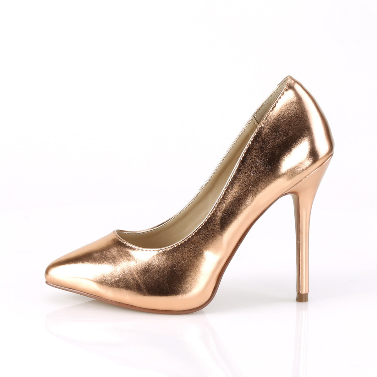 AMUSE-20 Pleaser 5" Heel Rose Gold Metallic Pole Dancer Shoe-Pleaser- Sexy Shoes Pole Dance Heels