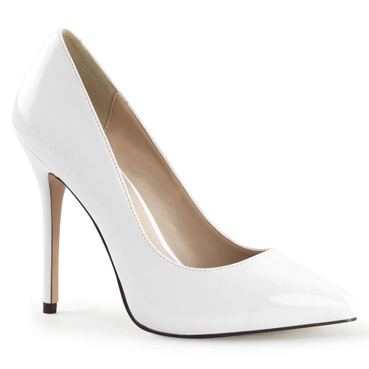 AMUSE-20 Pleaser Sexy 5" Heel White Patent Fetish Footwear-Pleaser- Sexy Shoes