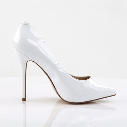AMUSE-20 Pleaser Sexy 5" Heel White Patent Fetish Footwear-Pleaser- Sexy Shoes Fetish Heels