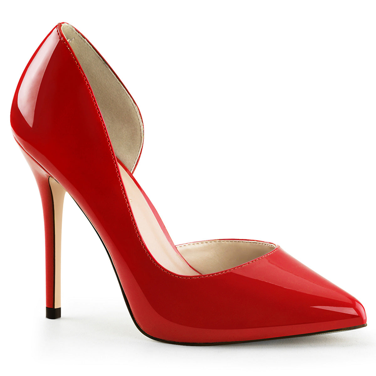AMUSE-22 Pleasers Sexy 5 Inch Heel Red Fetish Footwear