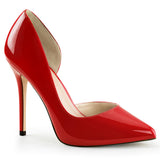 Red 5 Inch Teasing Single Sole Shoes -  Pleaser AMUSE-22