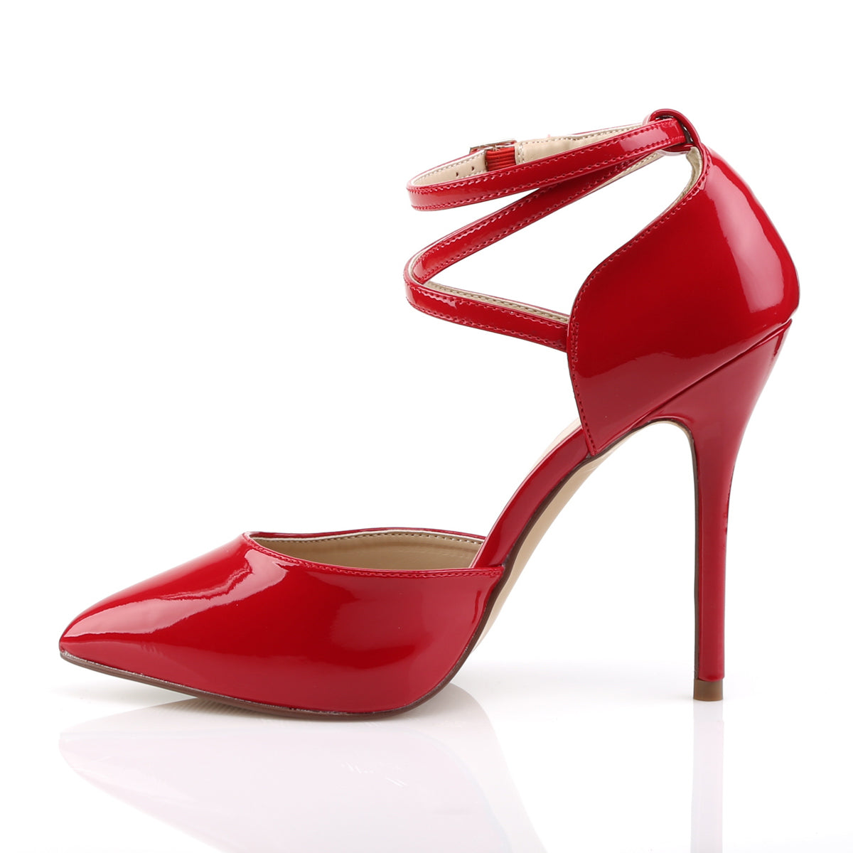 AMUSE-25 Pleaser Sexy 5 Inch Heel Red Fetish Footwear-Pleaser- Sexy Shoes Pole Dance Heels