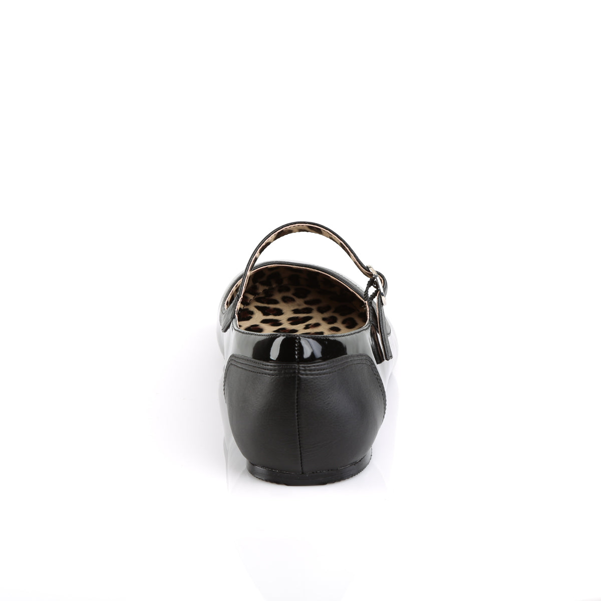 pleaser pink label fetish shoes no platforms anna 02 black faux leather
